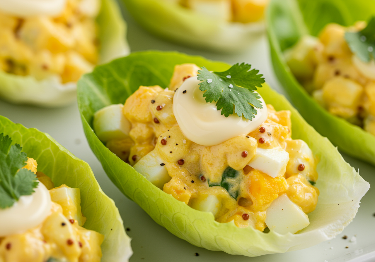 Easter Egg Salad Lettuce Wraps