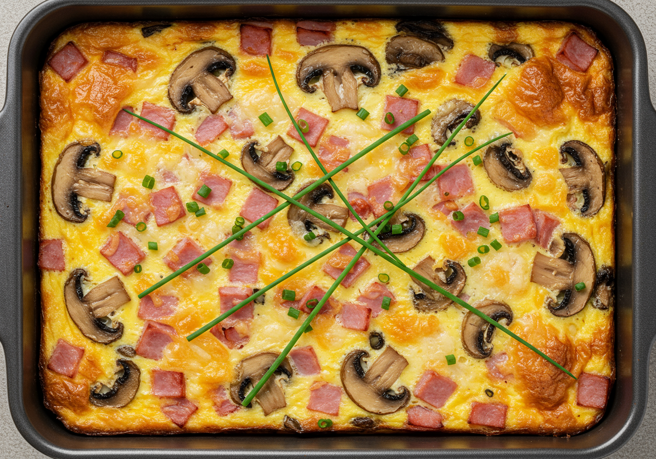 French-Inspired Ham and Gruyere Breakfast Bake