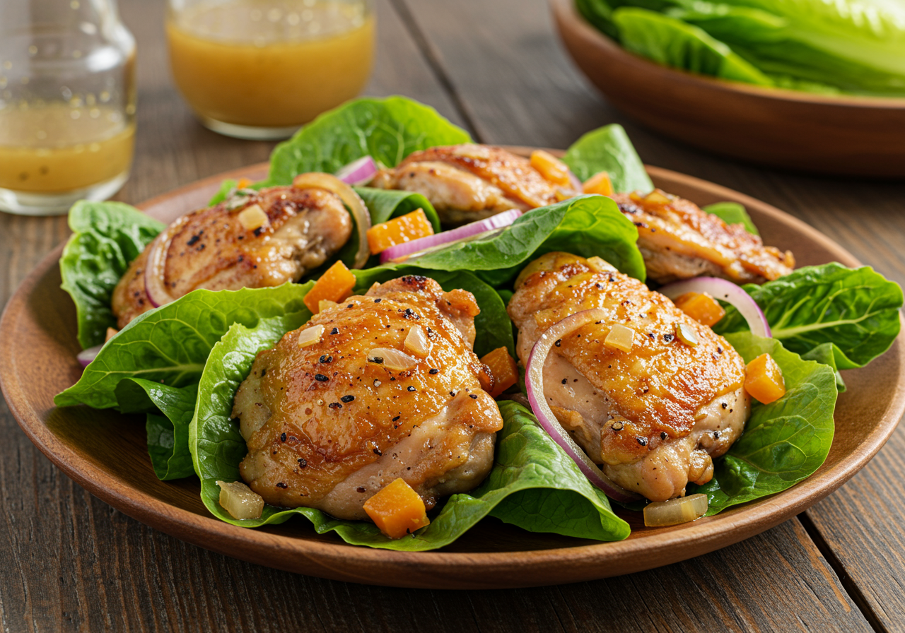 High-Protein Chicken Thigh Salad with Apple Cider Vinaigrette