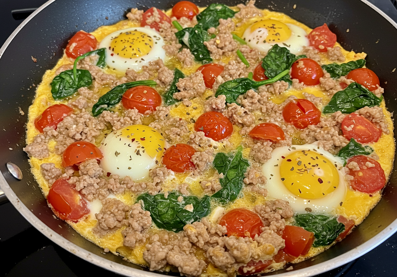 Pork and Tomato Scramble