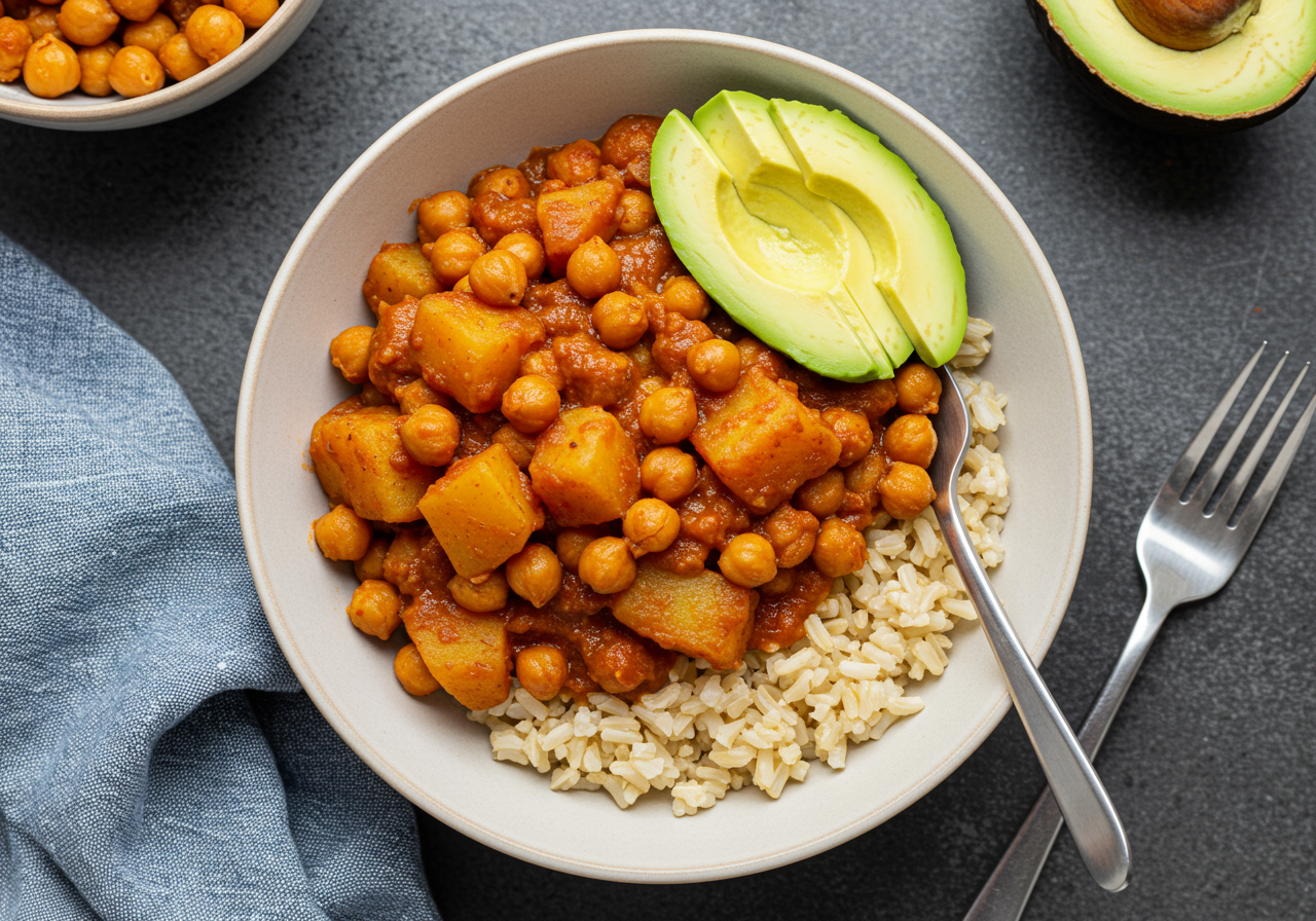 Mexican Chickpea & Potato Tinga Bowl