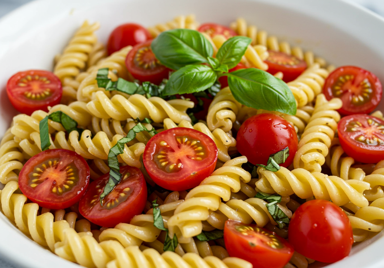 Italian Tomato & Basil Pasta Salad (Gluten-Free)