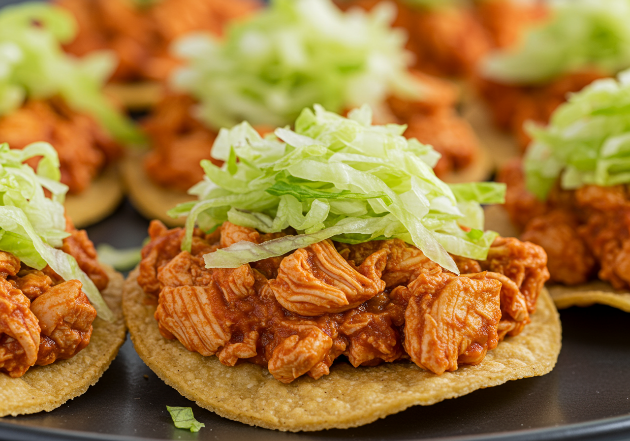 Speedy Chicken Tinga Tostadas