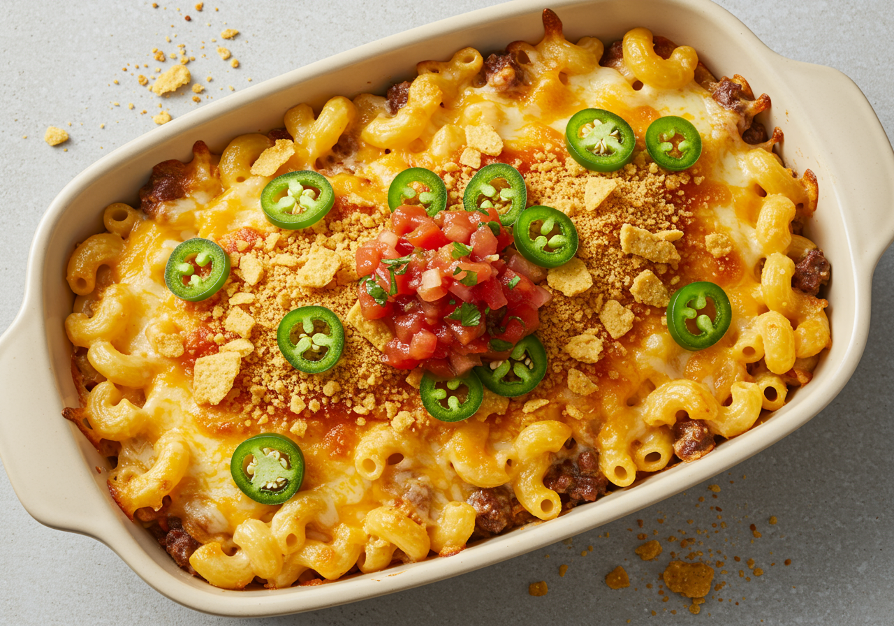 Nacho Mac and Cheese Bake