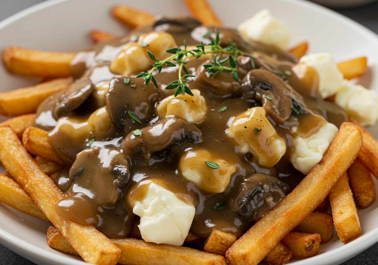 Canadian Poutine with Mushroom Gravy