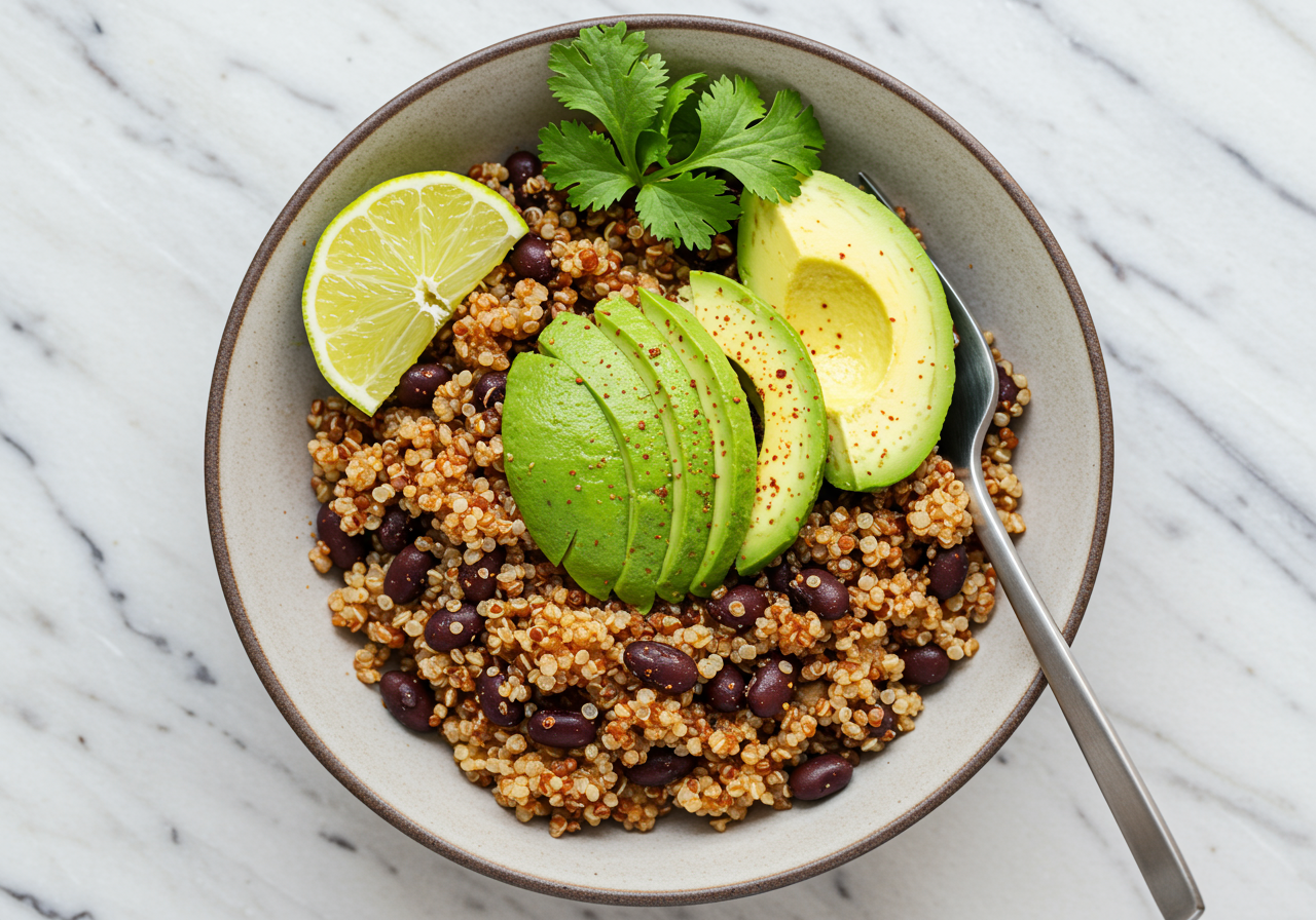 Avocado & Black Bean Quinoa Bowl