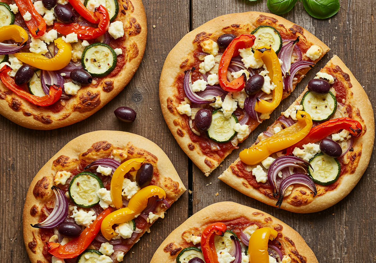 Mediterranean Veggie Flatbreads