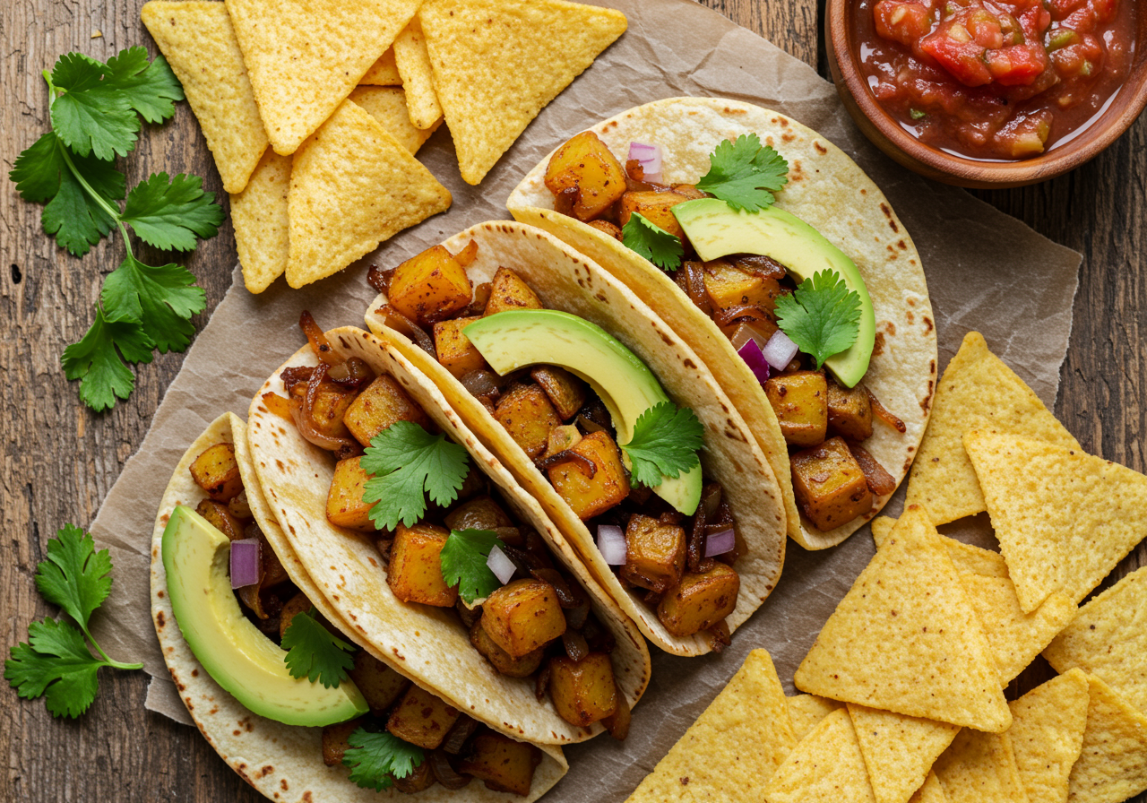 Potato & Onion Vegan Tacos