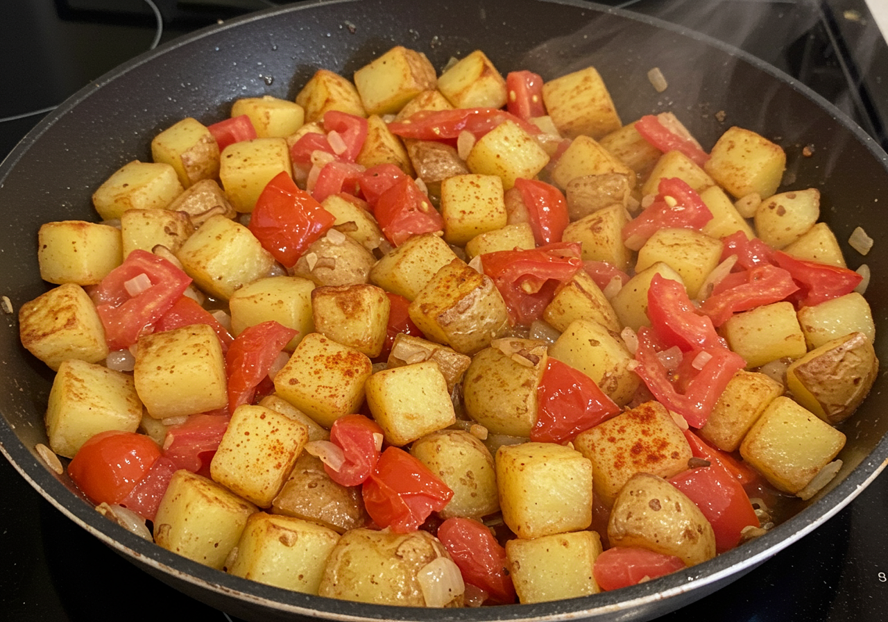 American Potato & Tomato Hash with Smoked Paprika