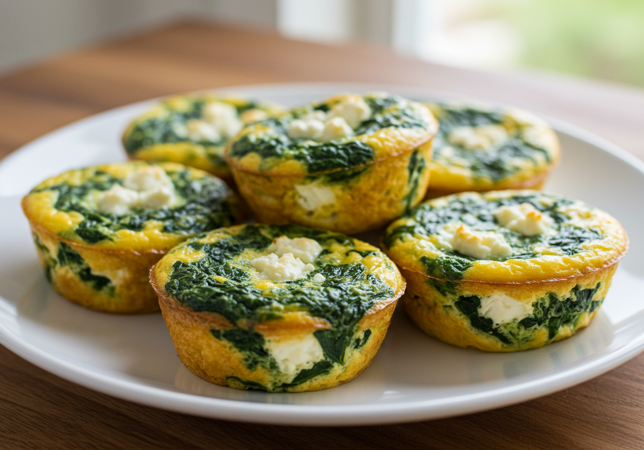 Spinach and Feta Egg Bites