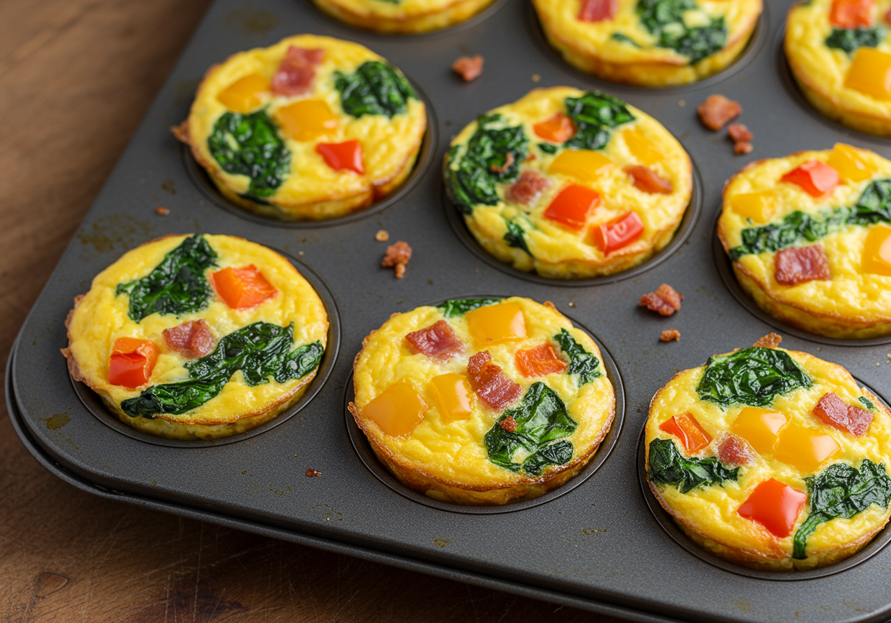 Bacon & Spinach Frittata Bites