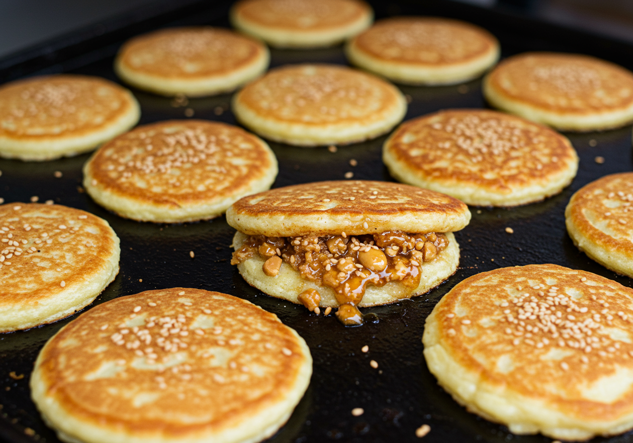 Hotteok (Korean Sweet Pancakes)