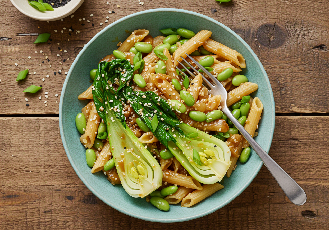 Speedy Bok Choy & Beans Bowl