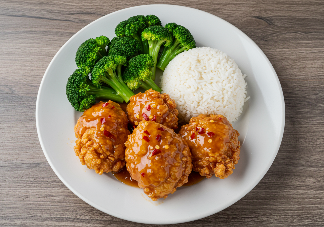 General Tso's Chicken with Broccoli