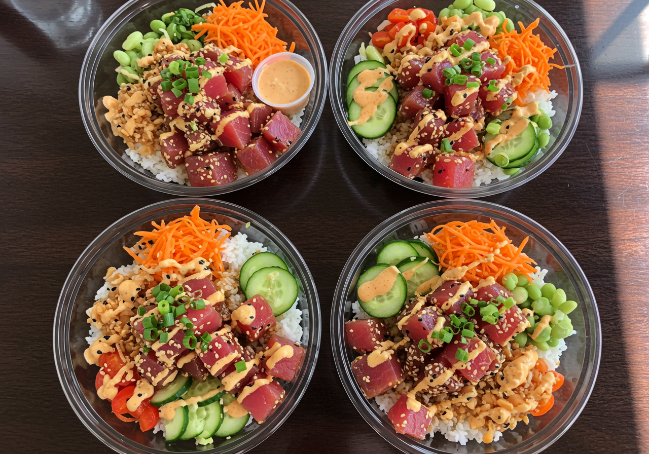 Thai-Inspired Tuna Poke Bowls