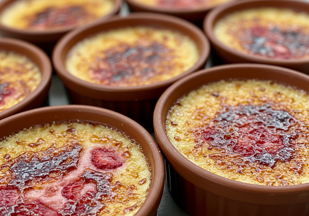 Strawberry Crème Brûlée Cups