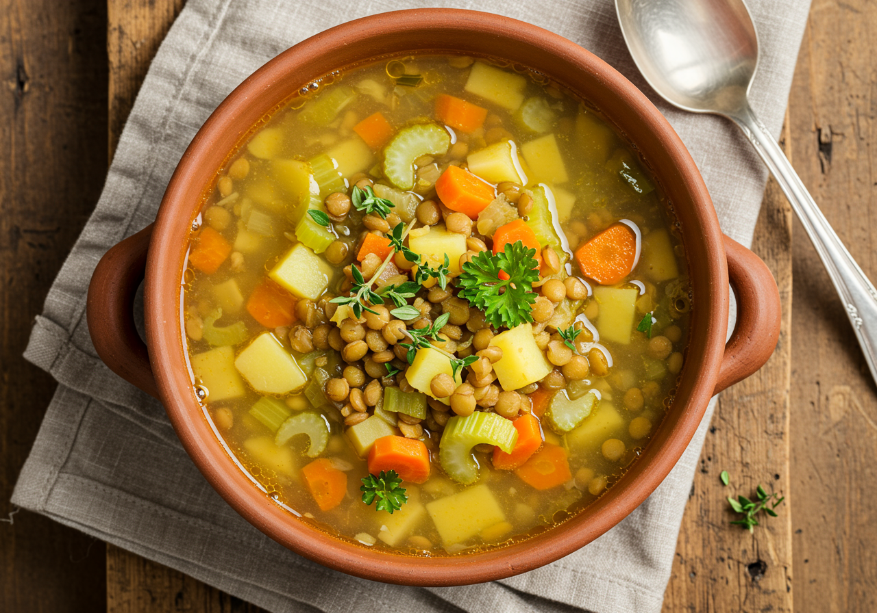 Lentil Soup with Root Vegetables