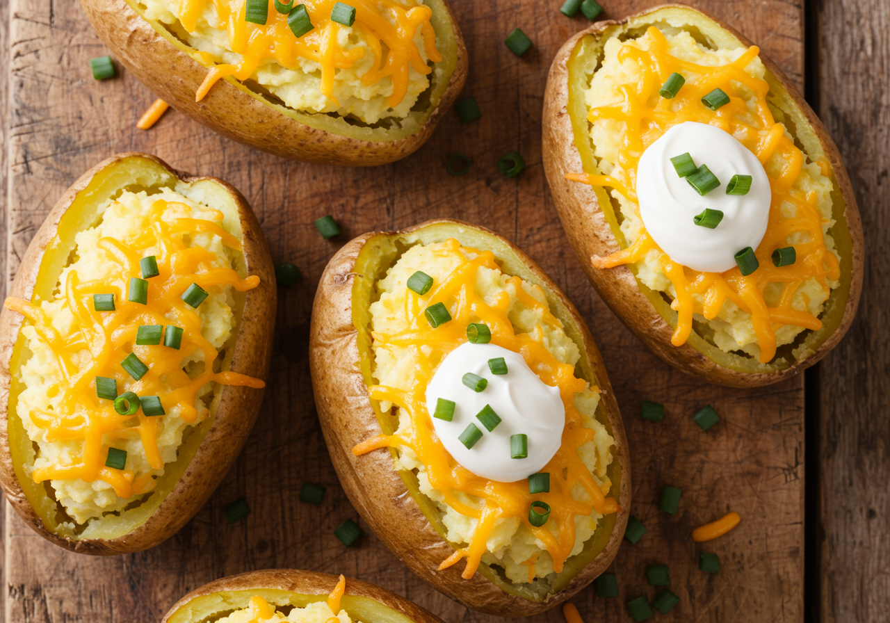 Canadian Garlic Potato Boats