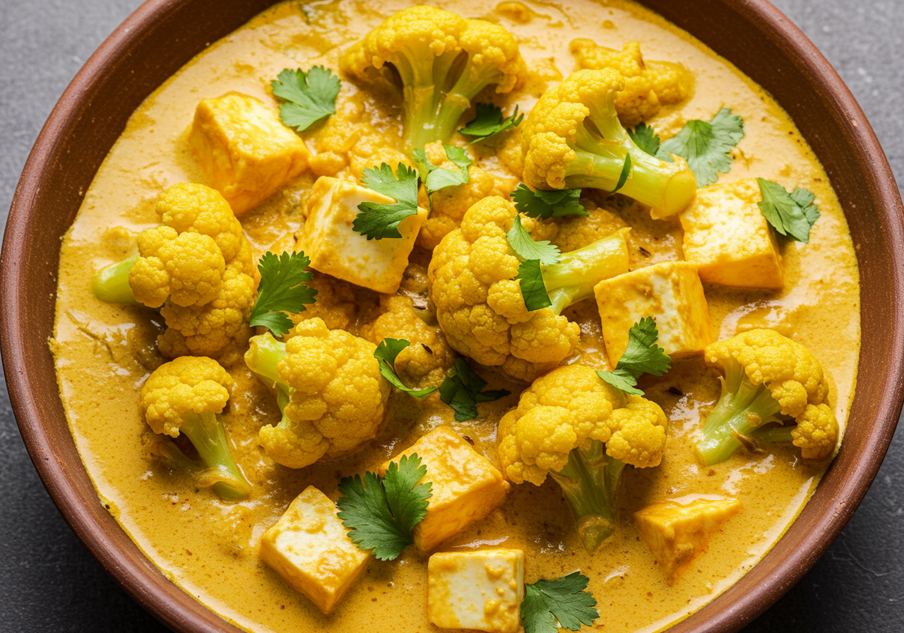 Keto-Friendly Panner and Cauliflower Curry