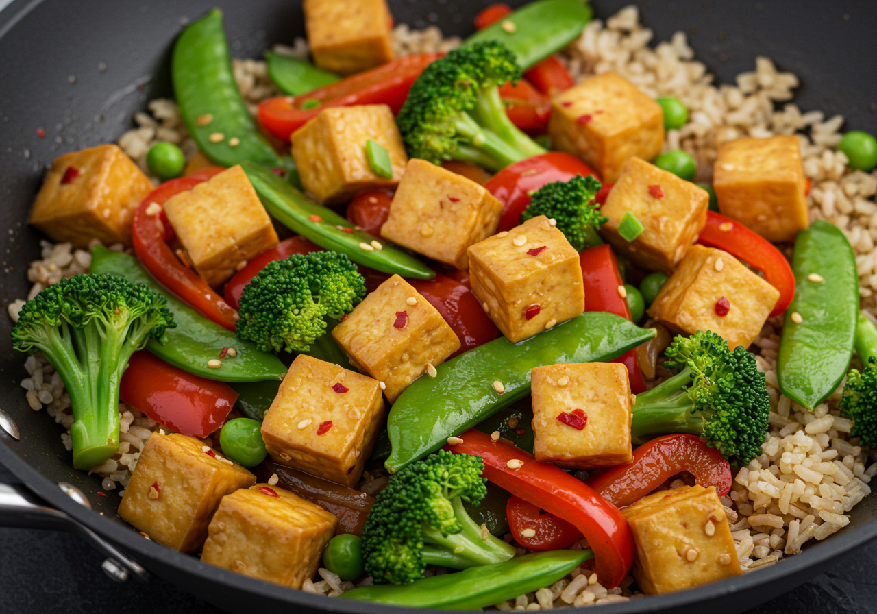 Chinese Tofu Stir-Fry (Vegetarian, Gluten-Free, Dairy-Free)