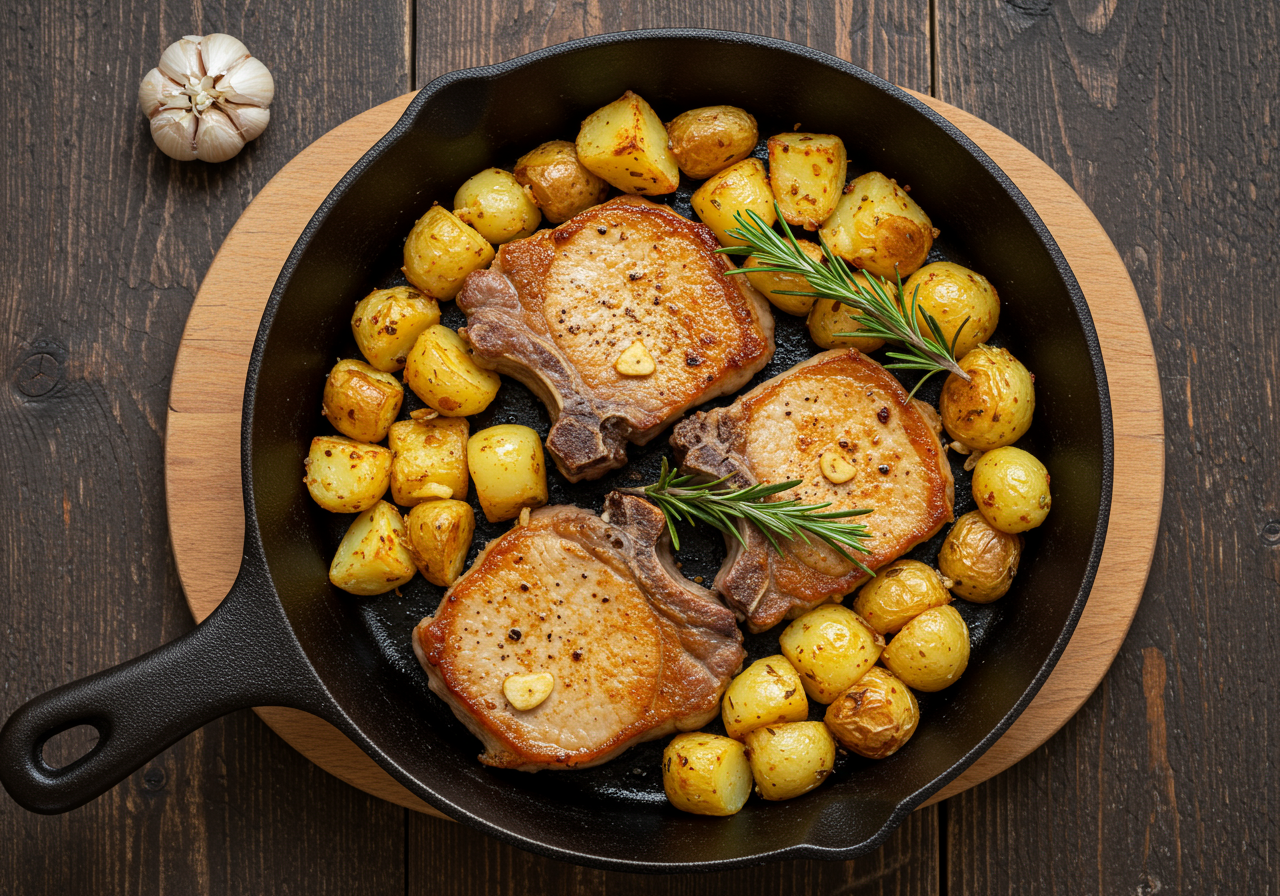 Pork Chop and Potato Skillet