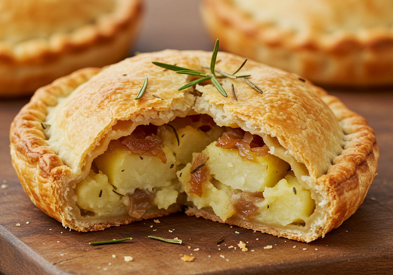 Vegan Potato and Onion Hand Pie with Rosemary Crust