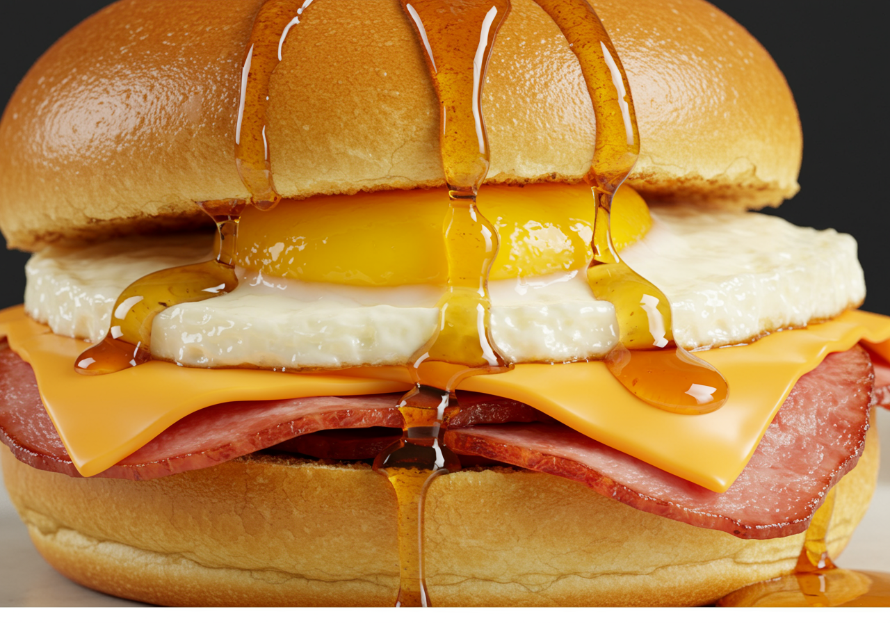 Canadian Bacon and Egg Sandwiches on Brioche