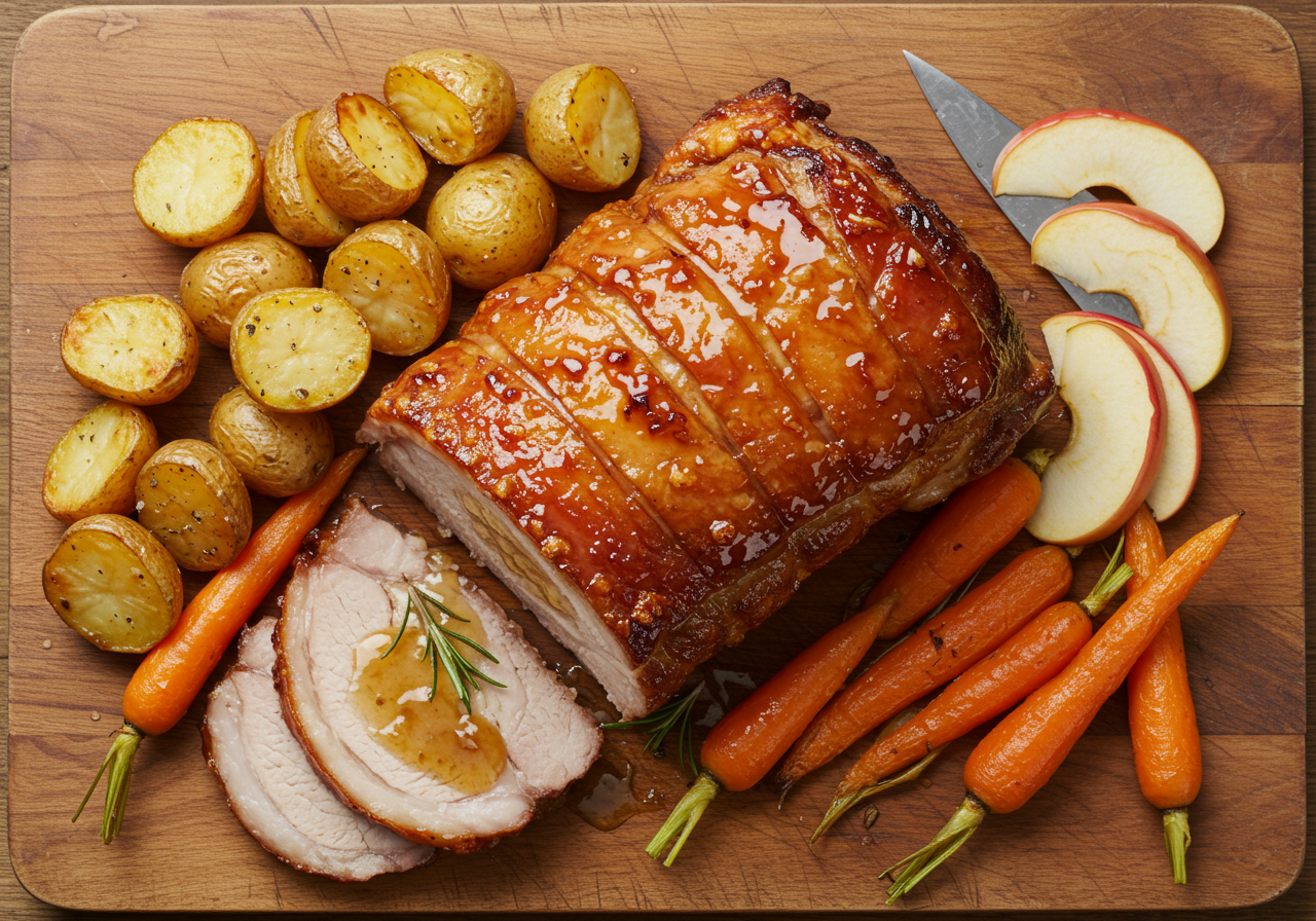 Canadian Pork Loin with Apple & Maple Glaze