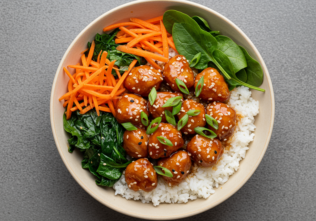 Spicy Korean Chicken and Rice Bowls