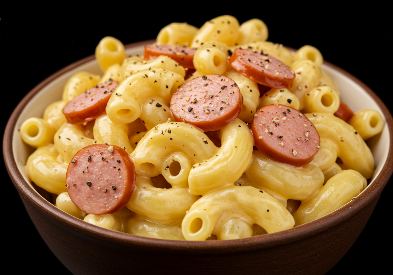 Mac and Cheese with Hot Dogs