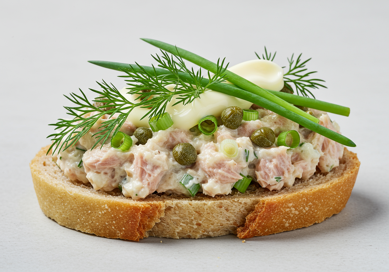 Scandanavian Tuna Salad Open Sandwich