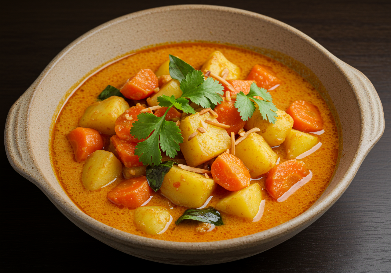 Thai Red Curry with Potatoes and Carrots