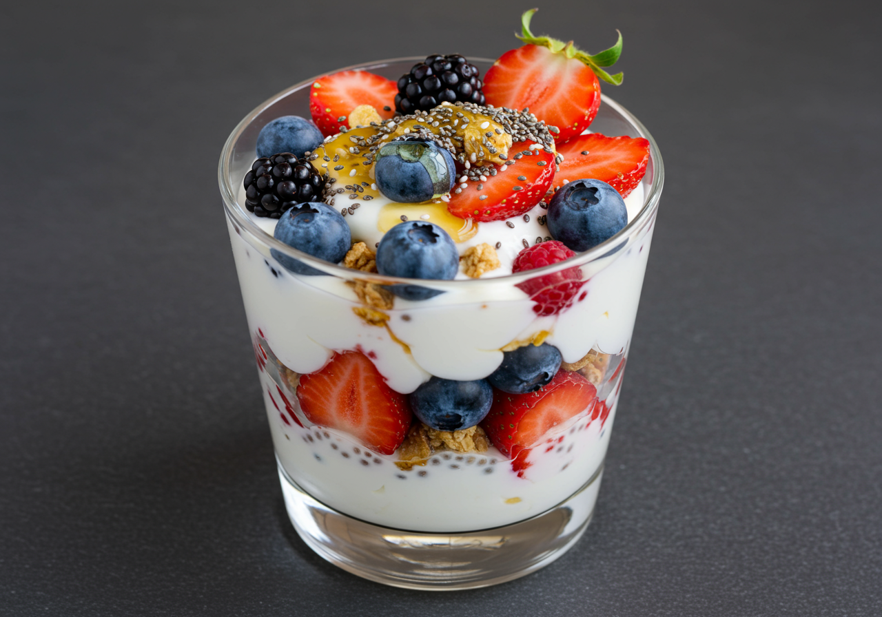Yogurt Parfait with Berries and Granola