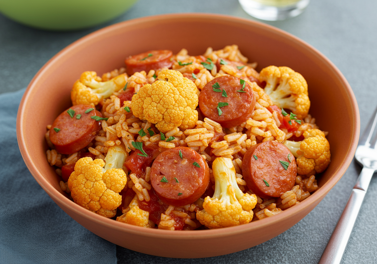 Cauliflower & Sausage Rice Bowl