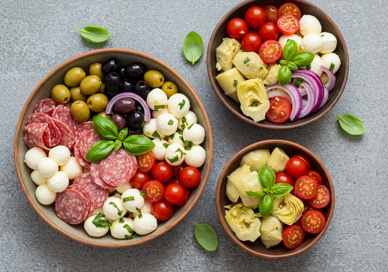 Italian Antipasto Salad Bowls