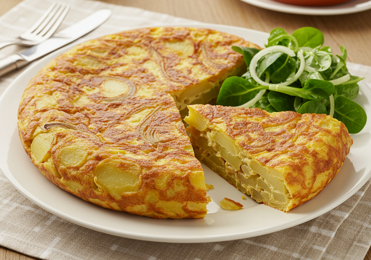 Spanish Tortilla with Salad