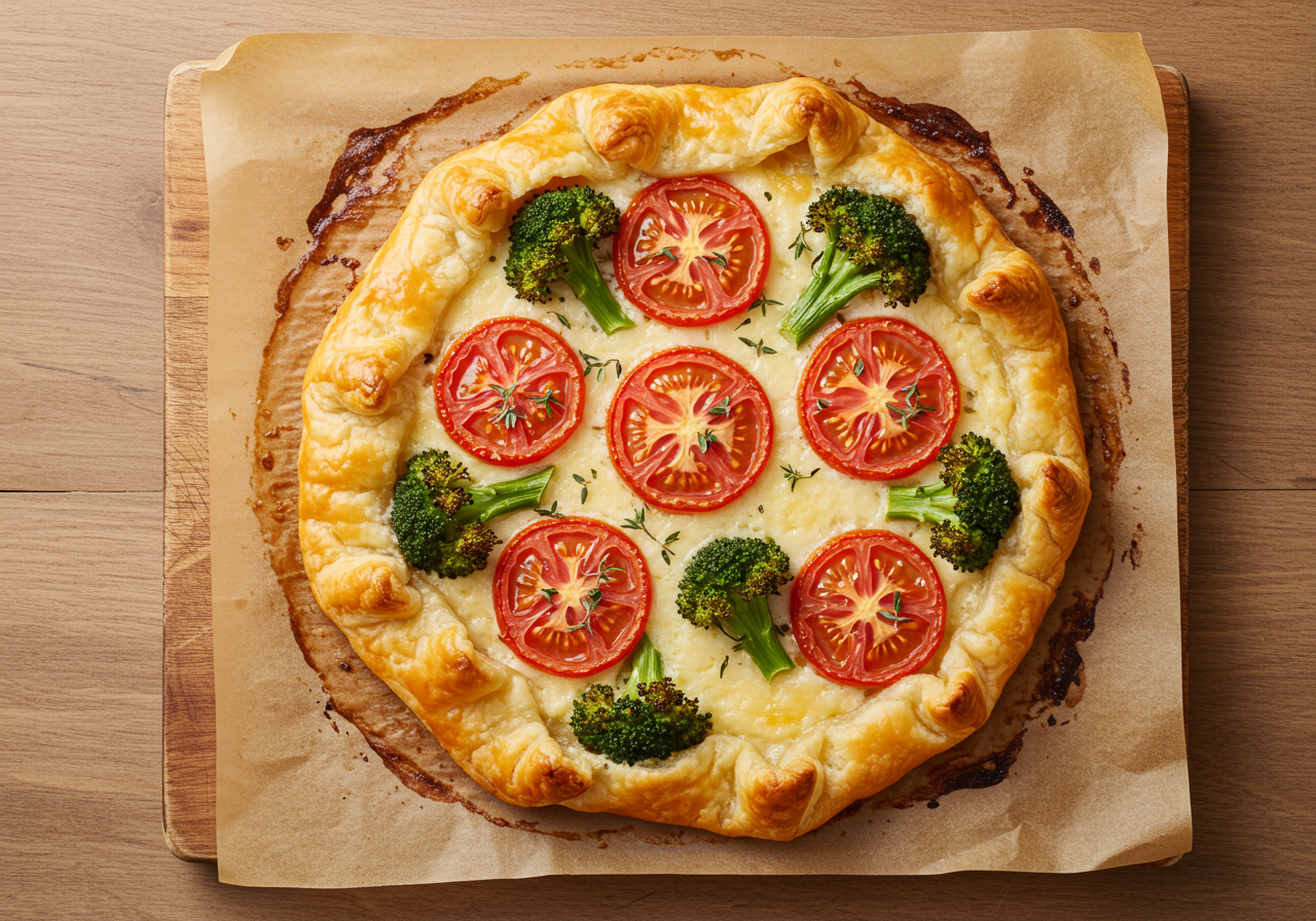 French Tomato & Broccoli Tart