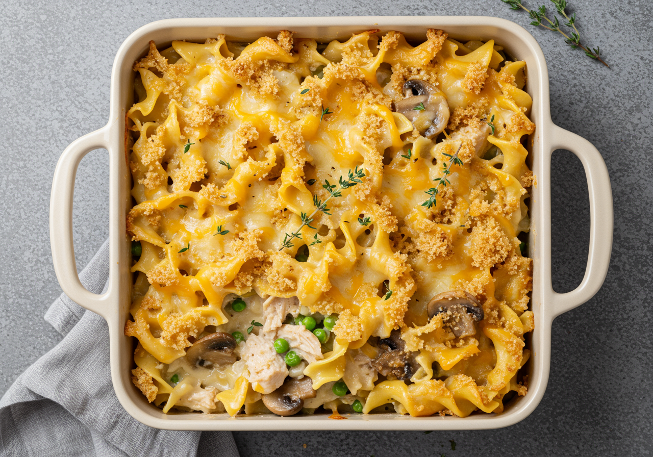 Gourmet Chicken Noodle Casserole