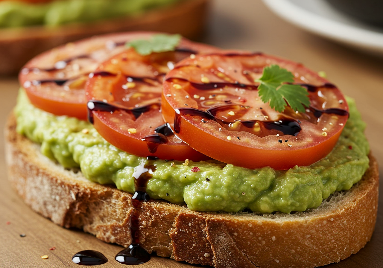 Open-Faced Avocado & Tomato Sandwich (Gluten-Free)