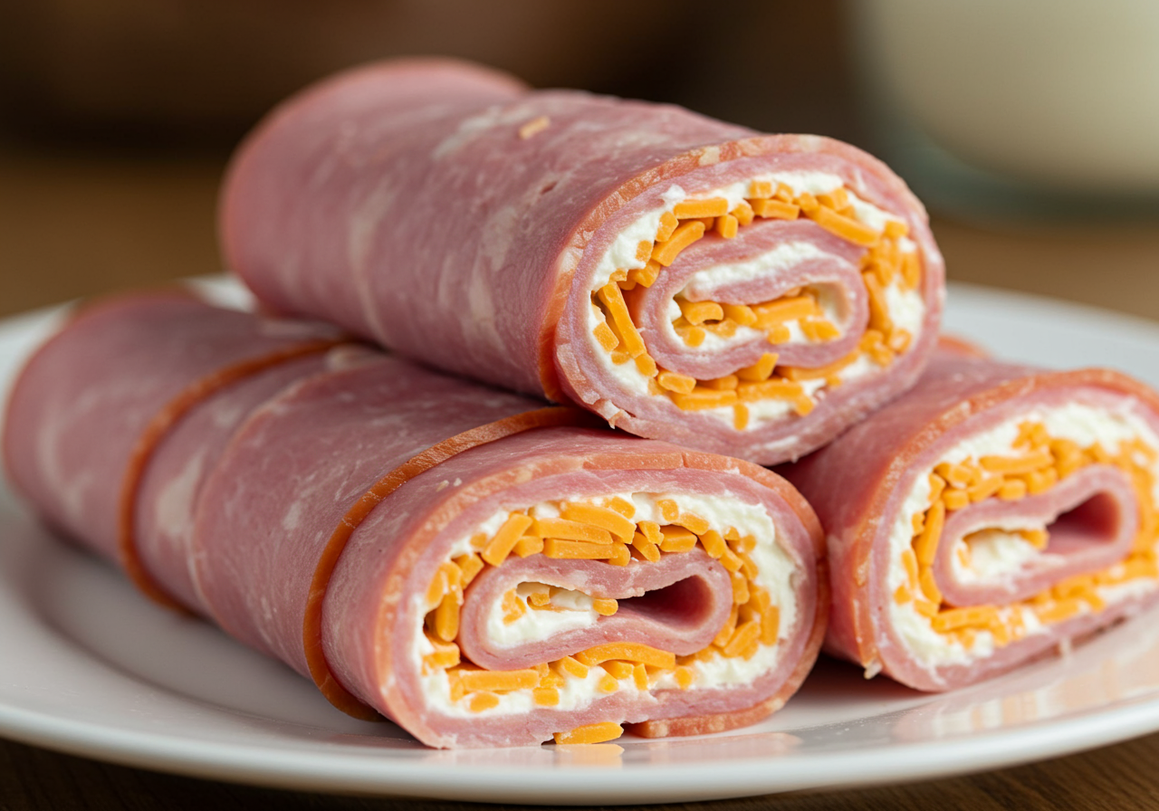 Deli Meat and Cheese Rolls with Cream Cheese