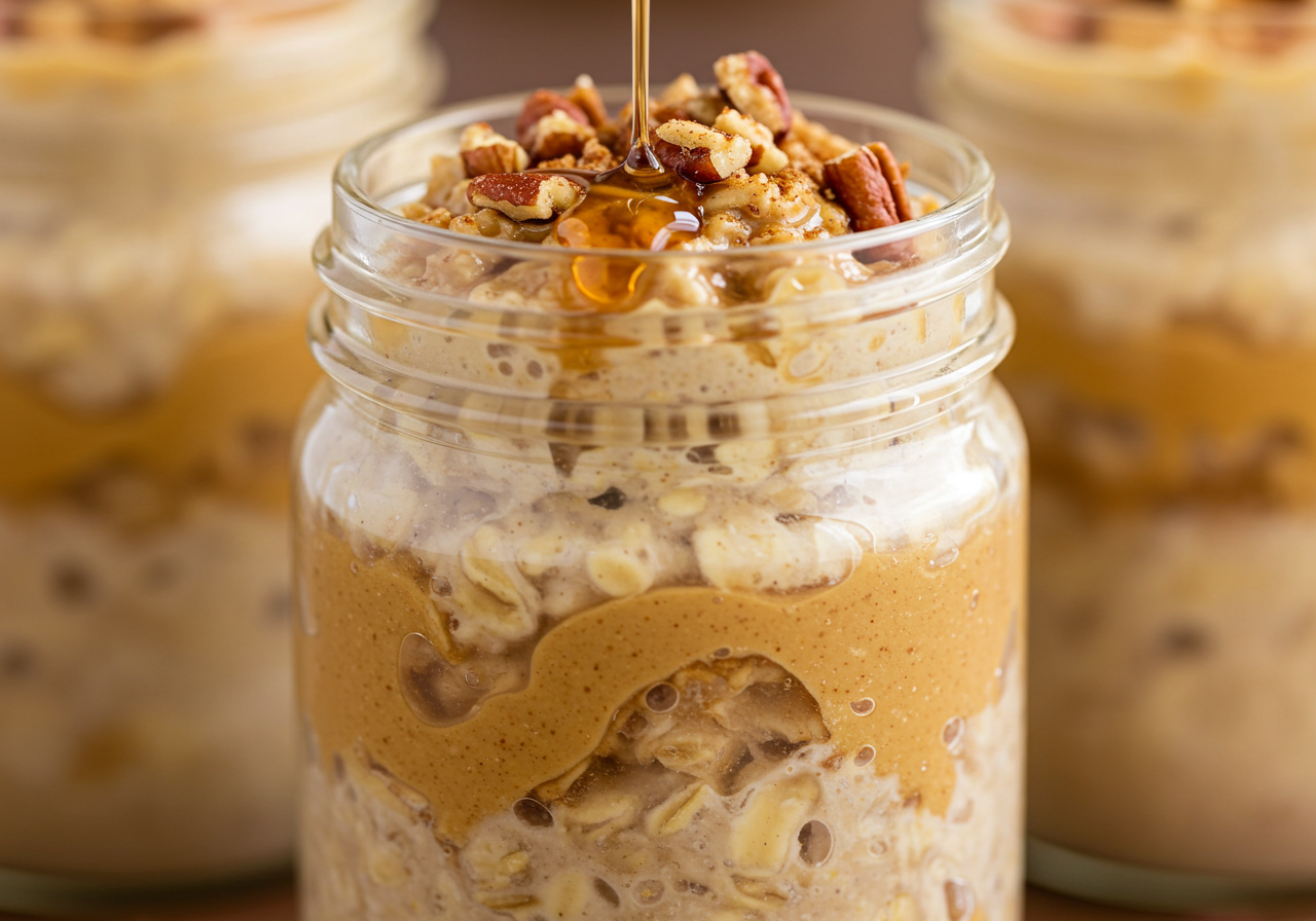 Elevated Canadian Maple Peanut Butter Overnight Oats