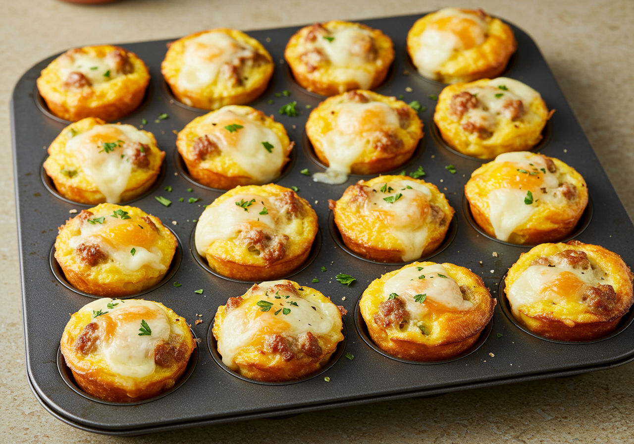 Italian Baked Egg and Sausage Cups