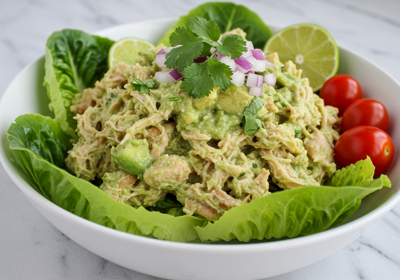 Mexican Chicken Salad with Avocado-Lime Dressing