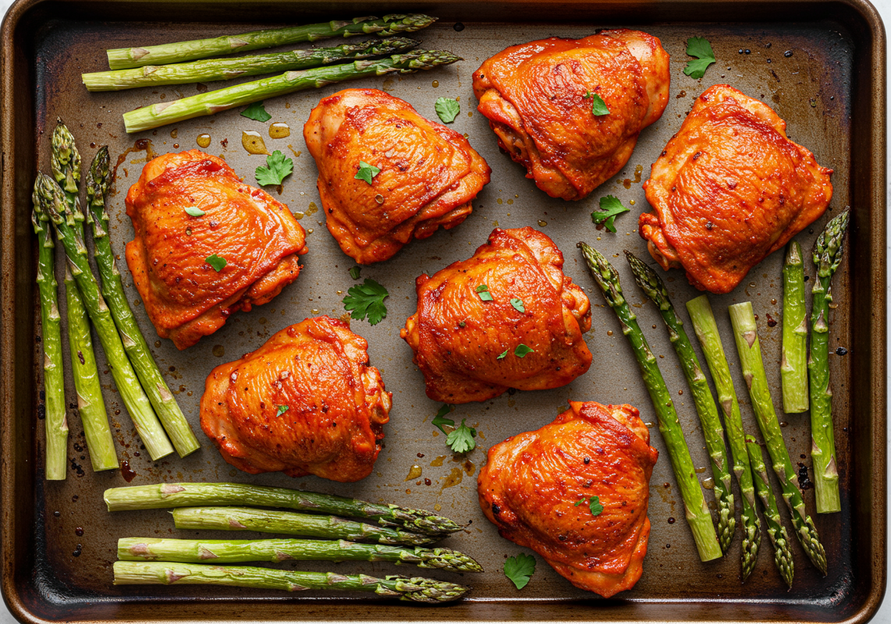 Tandoori Chicken with Roasted Asparagus