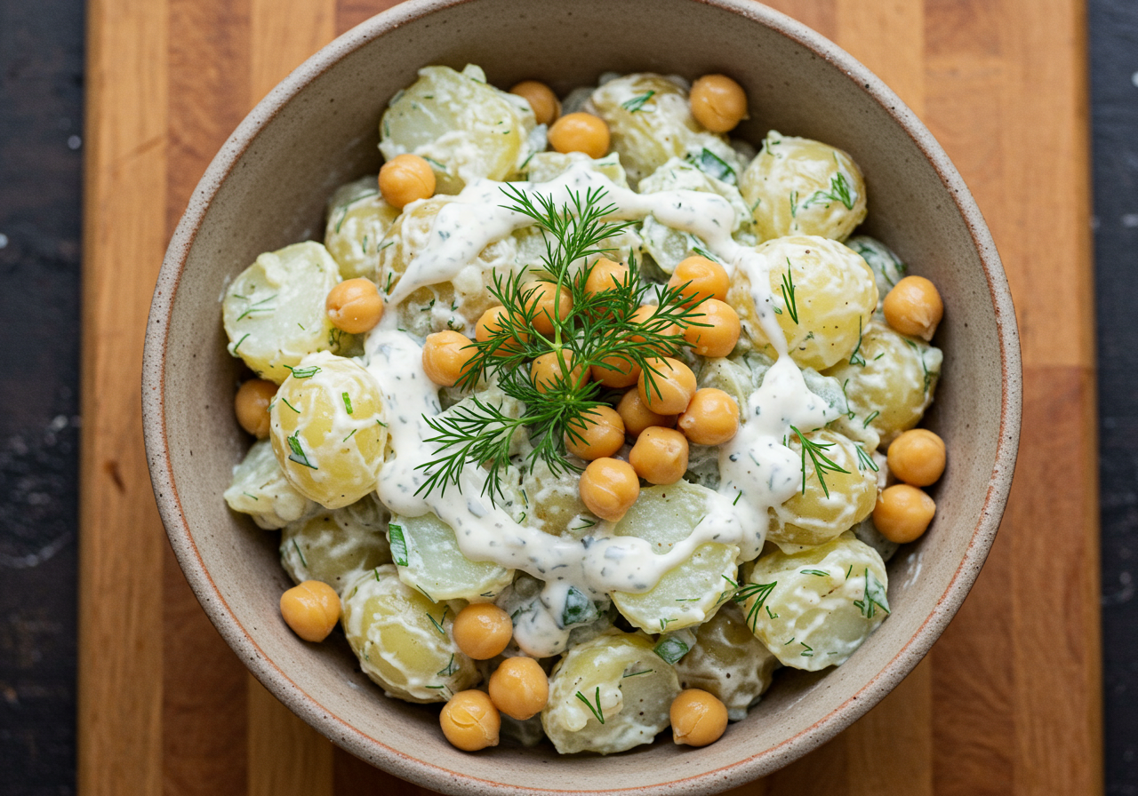 American Potato & Chickpea Salad with Dairy-Free Ranch
