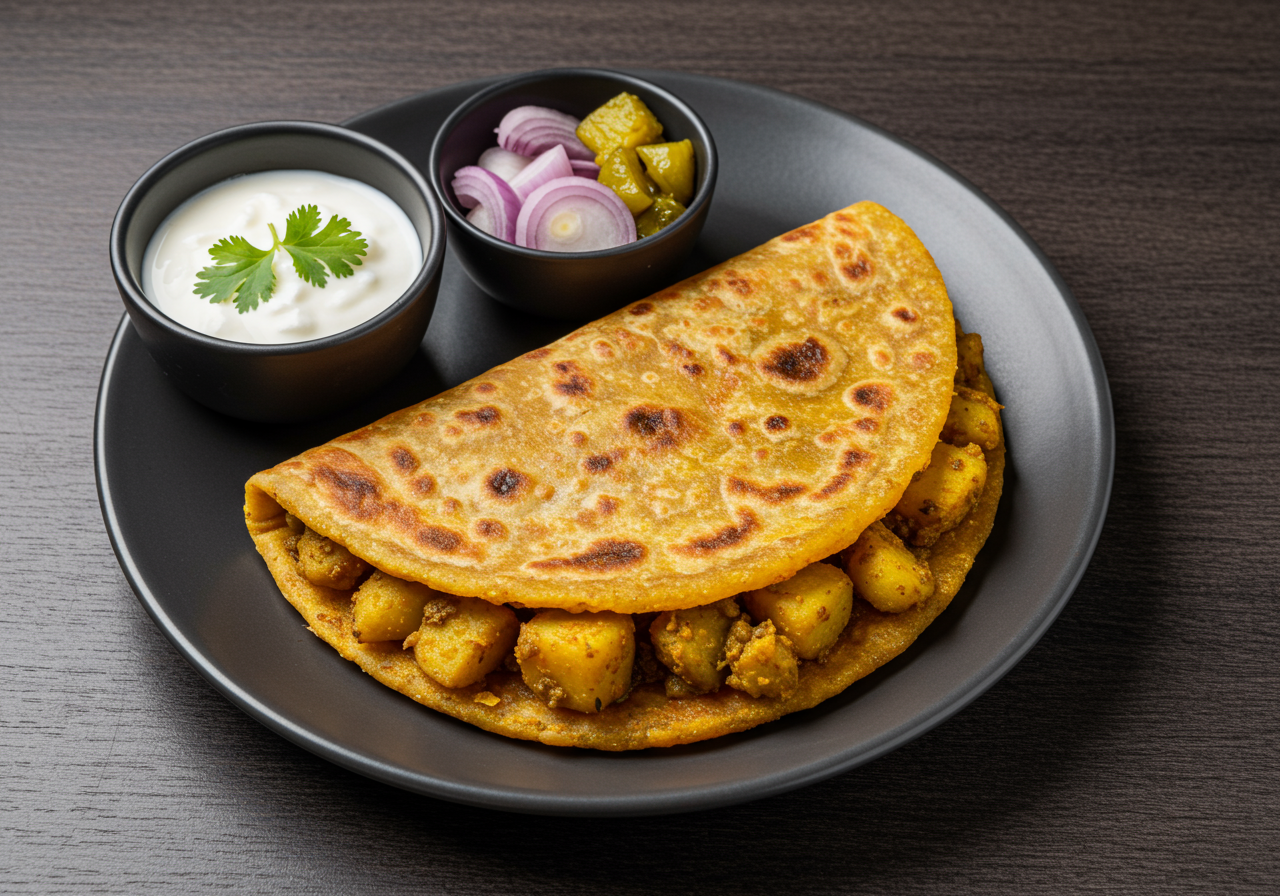 Aloo Paratha Breakfast Wraps