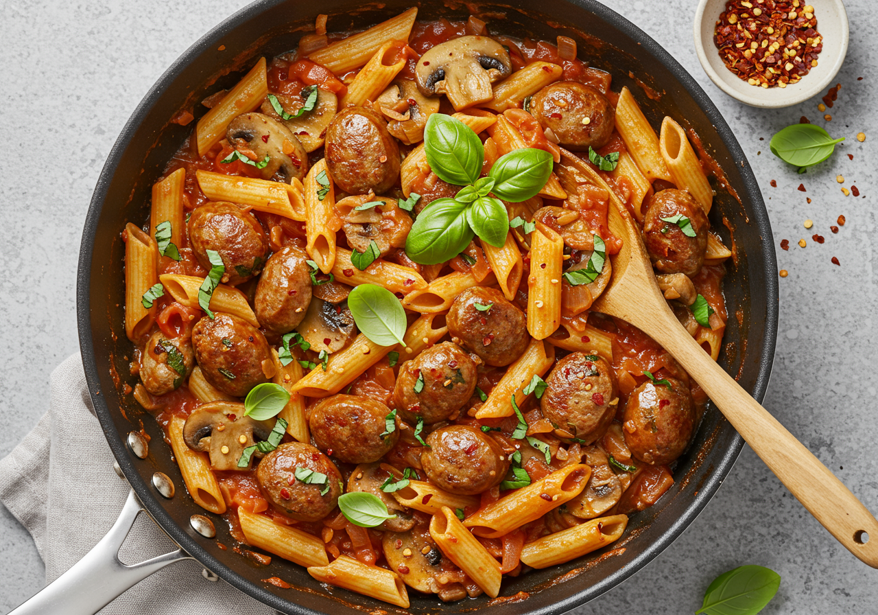 Speedy Italian Sausage Pasta Skillet
