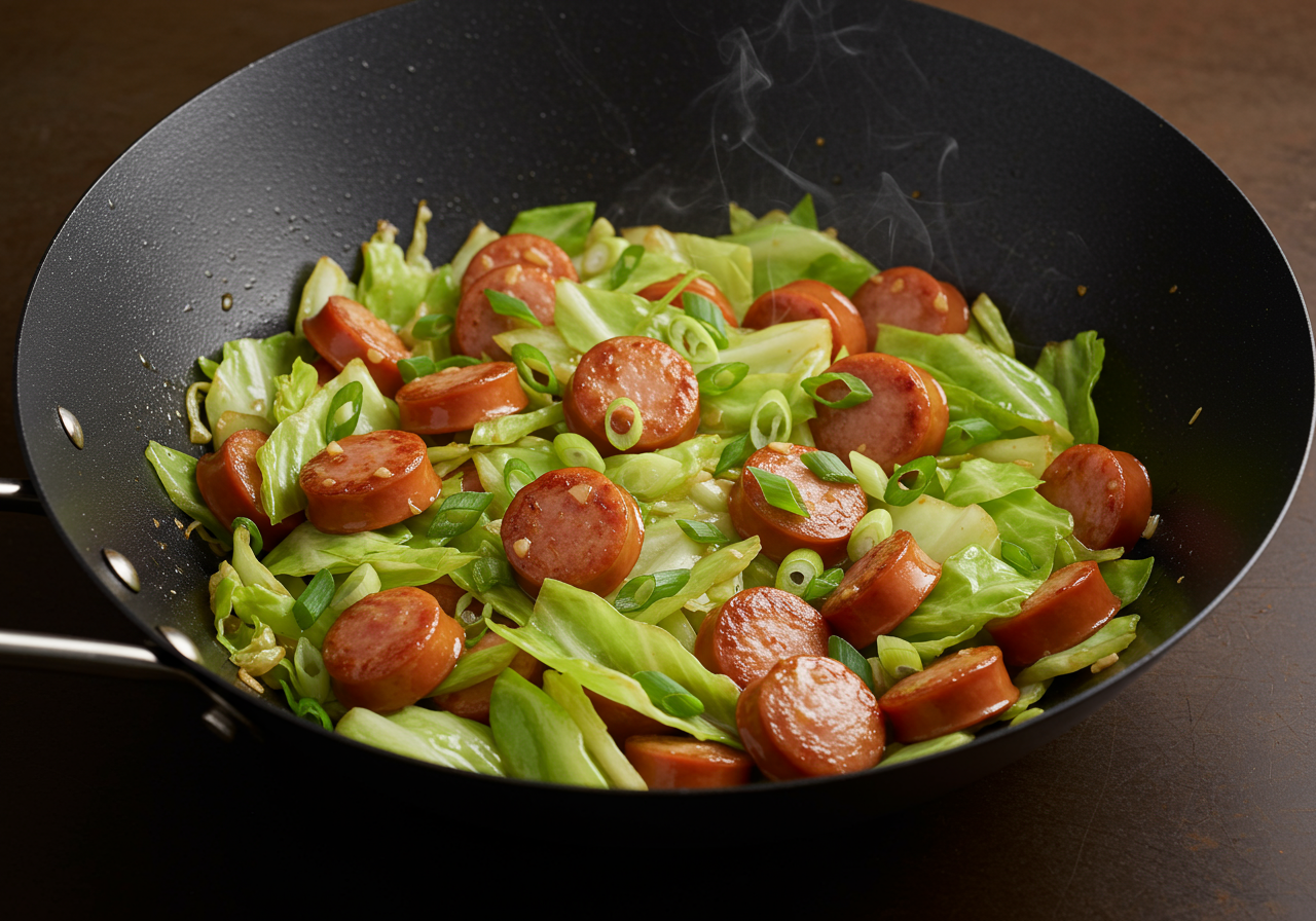 Sausage and Cabbage Stir-Fry