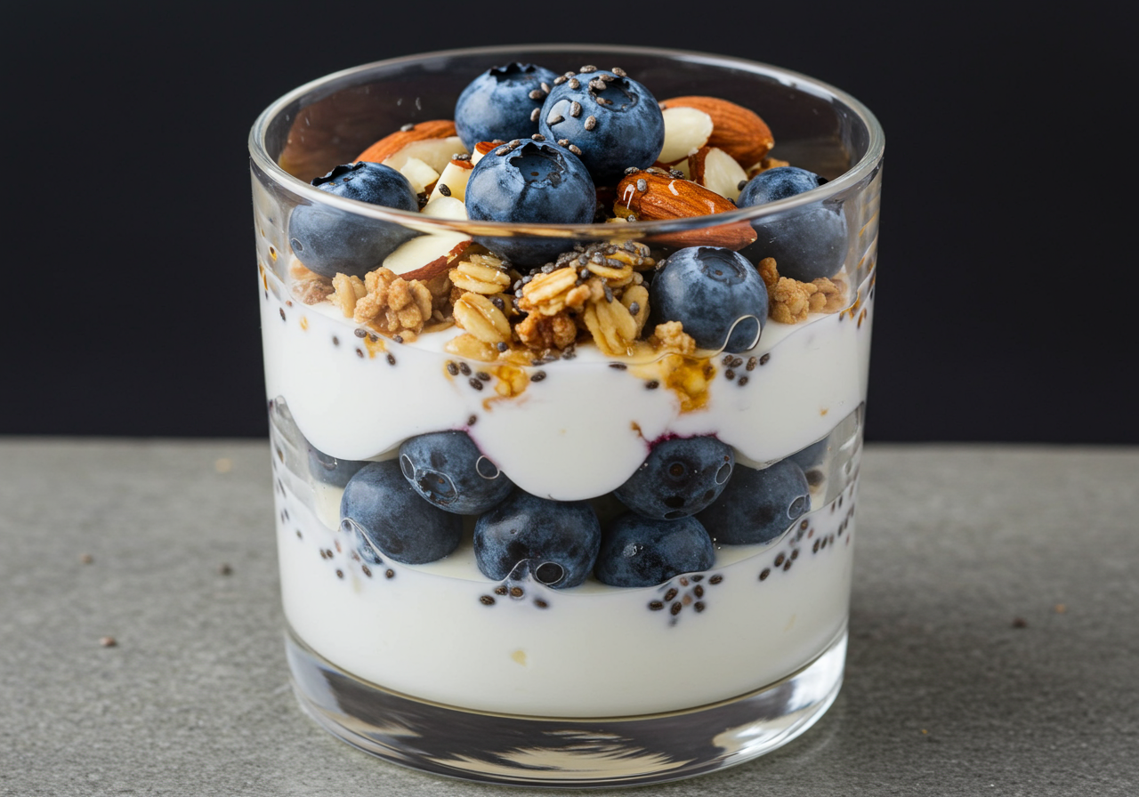 High-Protein Yogurt Parfaits with Berries and Granola