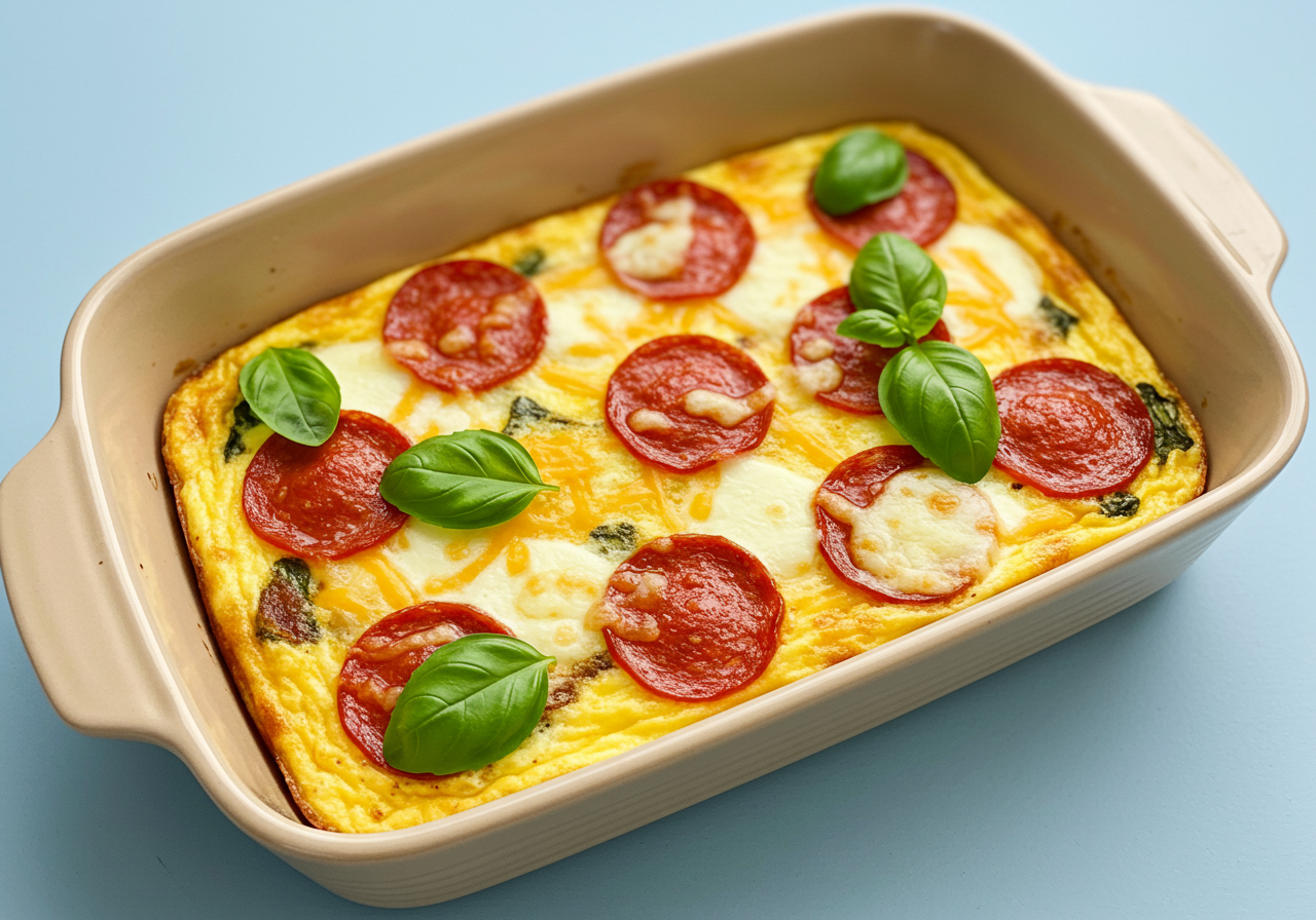 Pepperoni & Cheese Breakfast Frittata